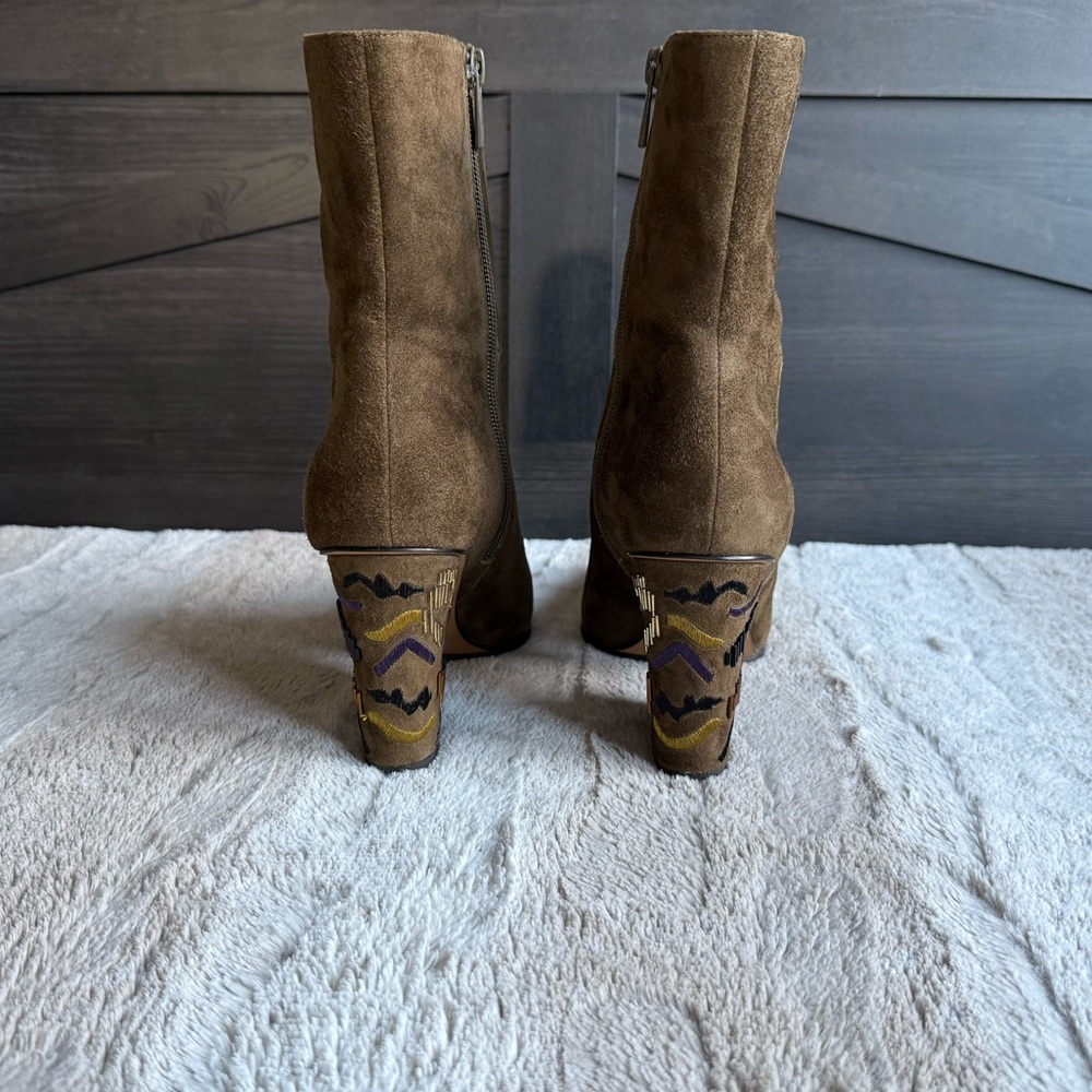 Donald J Pliner Women's Vantisp Kid Suede Boot Khaki Size 9.5 - Picture 11 of 16